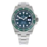 ROLEX - a gentleman's Oyster Perpetual Date Submariner Hulk bracelet watch.