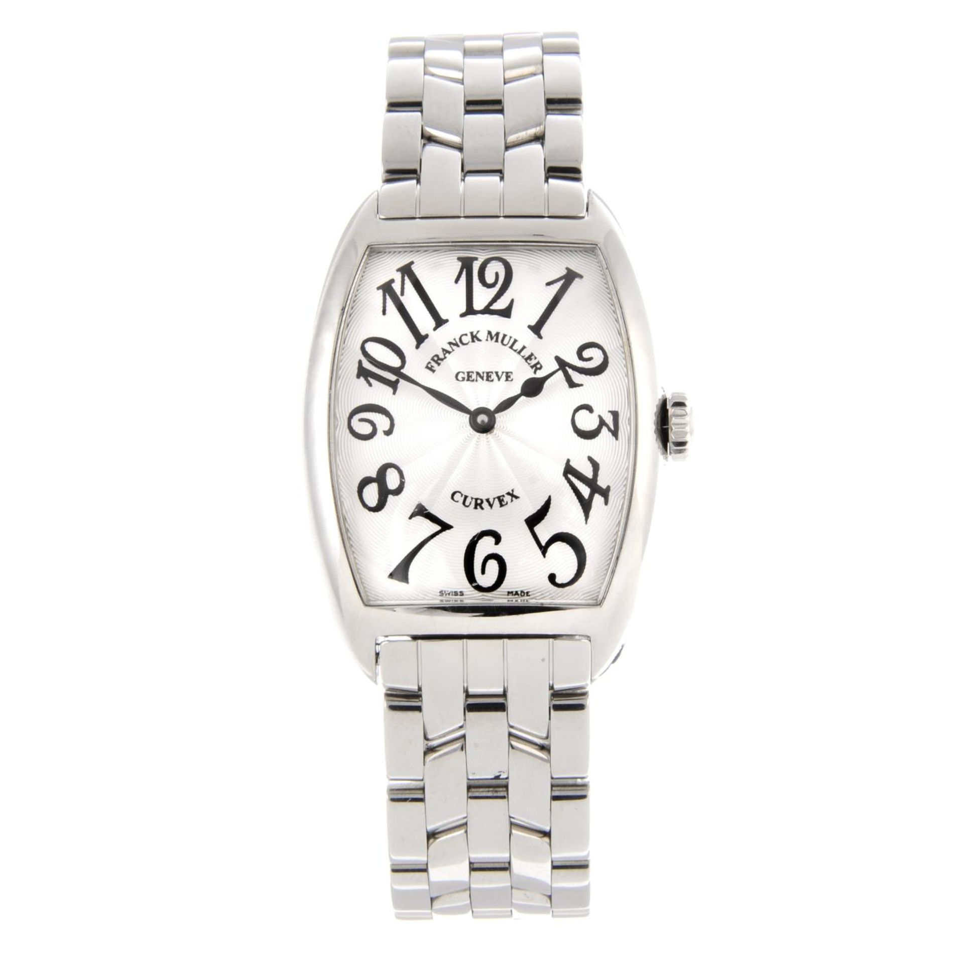 FRANCK MULLER - a lady's Cintrée Curvex bracelet watch.