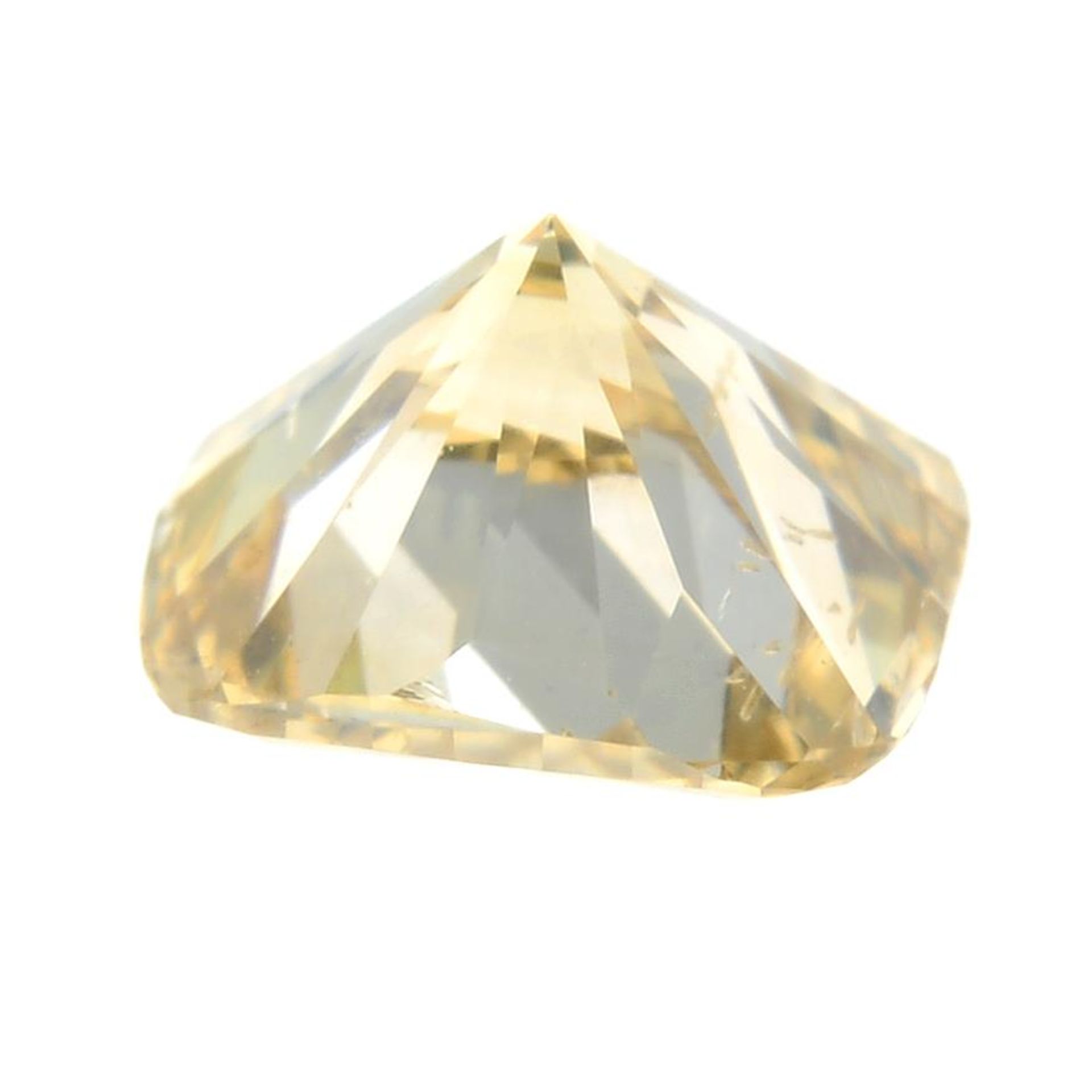 A rectangular-shape Fancy intense Yellowish Brown diamond. - Bild 2 aus 3