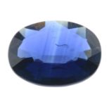 An oval-shape Thai sapphire.