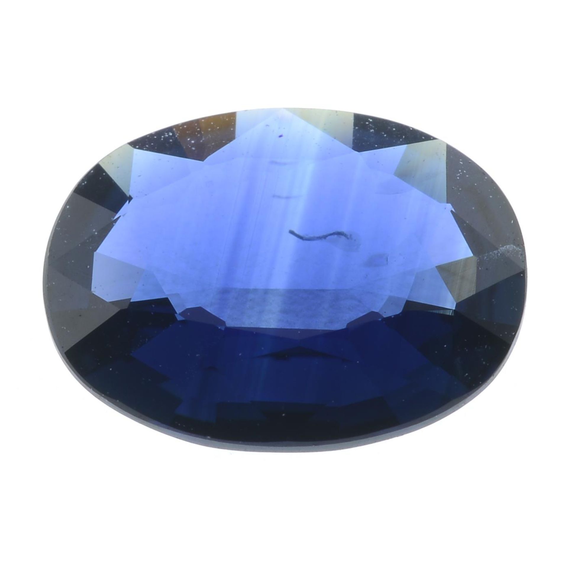 An oval-shape Thai sapphire.