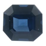 A square-shape Sri-Lankan sapphire.