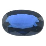 An oval-shape East African sapphire.