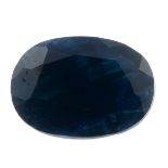 An oval-shape Thai sapphire.