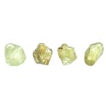 A small selection of chrysoberyl crystals.