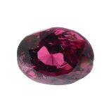 An oval-shape red spinel.