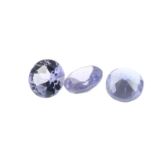 A selection of circular-shape tanzanites.