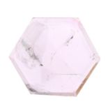 A hexagonal shape pink tourmaline.