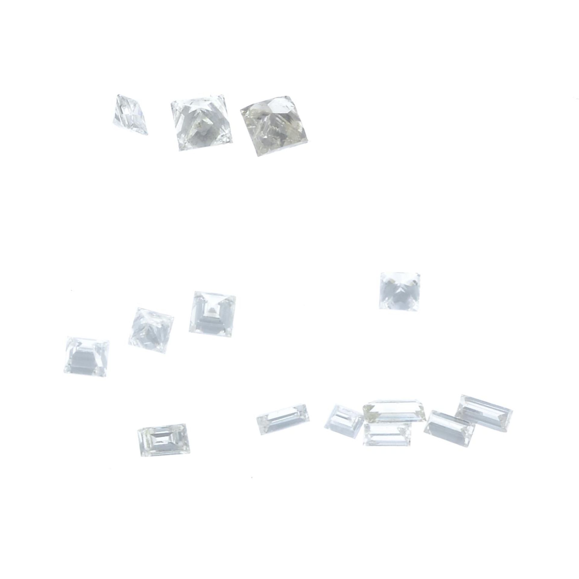 Fourteen vari-shape diamonds. - Bild 2 aus 2