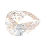 A pear-shape natural Light Pink-Brown diamond.