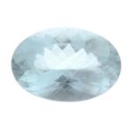 An oval-shape aquamarine.