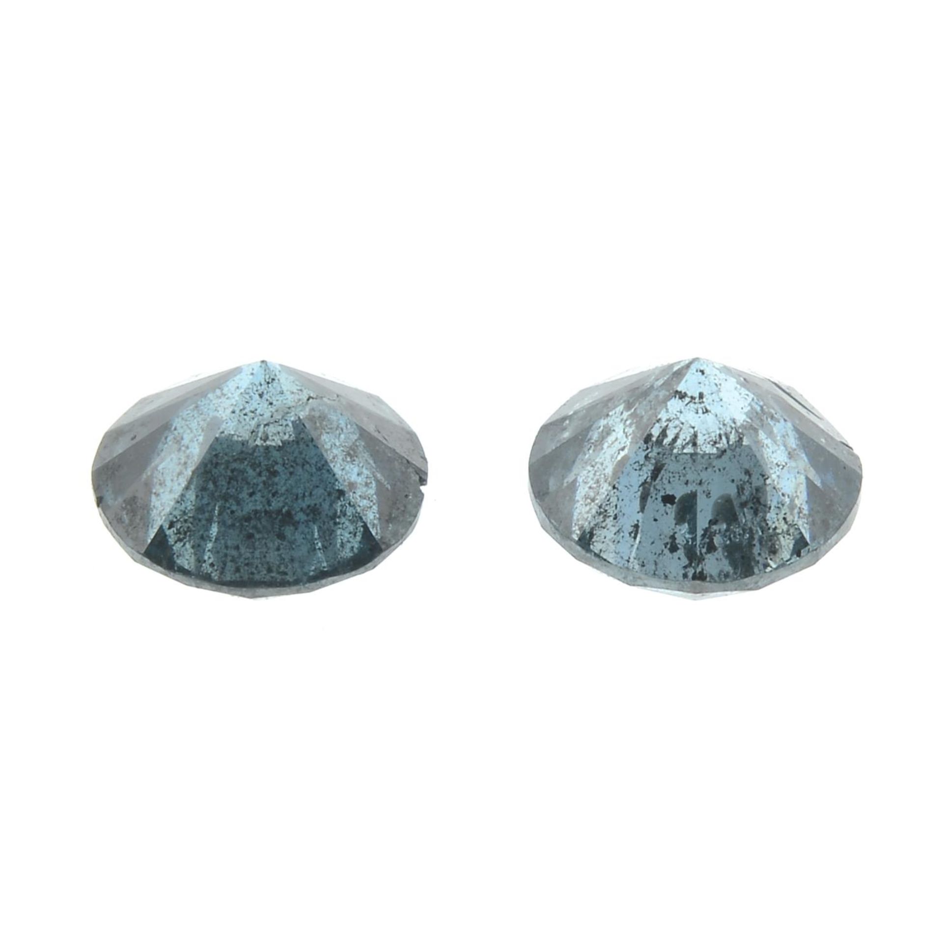 Two brilliant-cut 'blue' diamonds. - Bild 2 aus 2