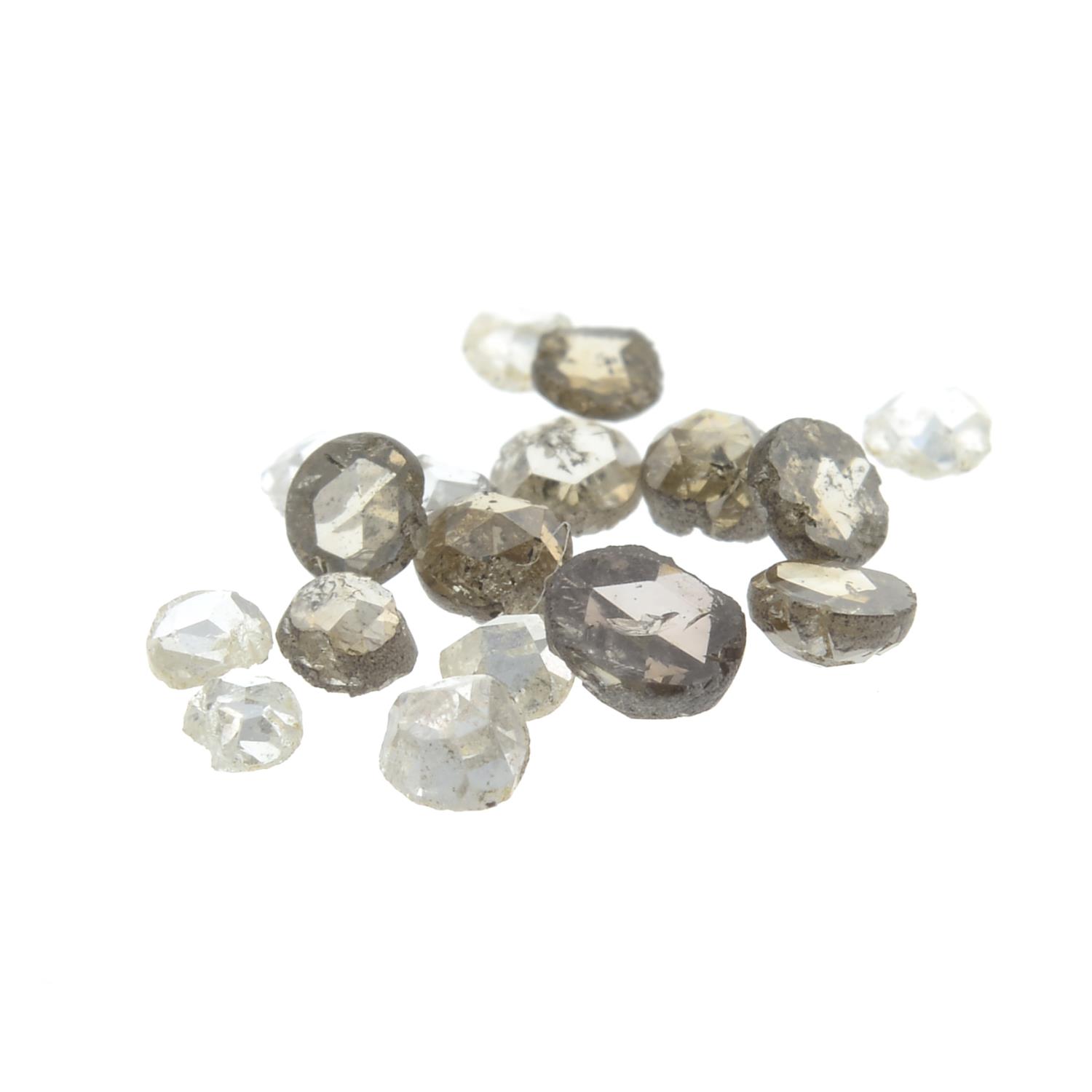 A small selection of rose-cut diamonds. - Image 2 of 2