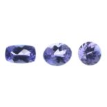 A selection of vari-shape tanzanites.