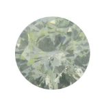 A brilliant-cut natural Light Greenish Yellow diamond.