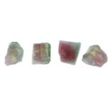 A selection of watermelon tourmaline crystals.