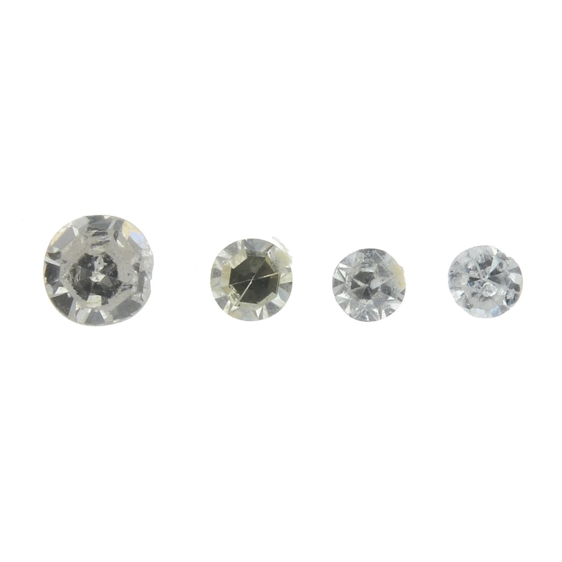 A selection of single-cut diamonds.