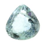 A pear-shape aquamarine.