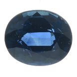 An oval-shape Thai sapphire.