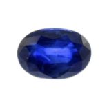 An oval-shape East African sapphire.