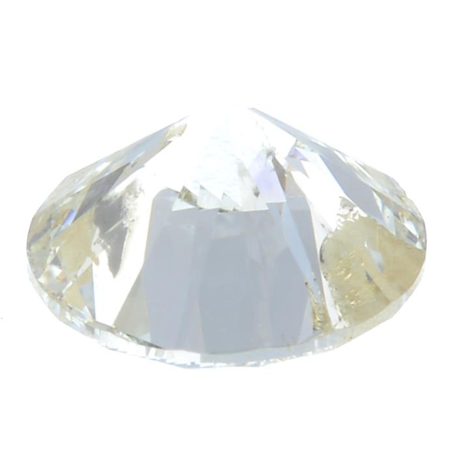 A brilliant -cut Faint Grayish Yellow diamond. - Bild 2 aus 3