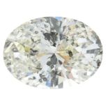 An oval-shape diamond.