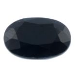 An oval-shape East-African sapphire.