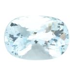 An oval-shape aquamarine.