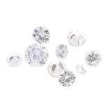 A small selection of vari-cut diamonds.