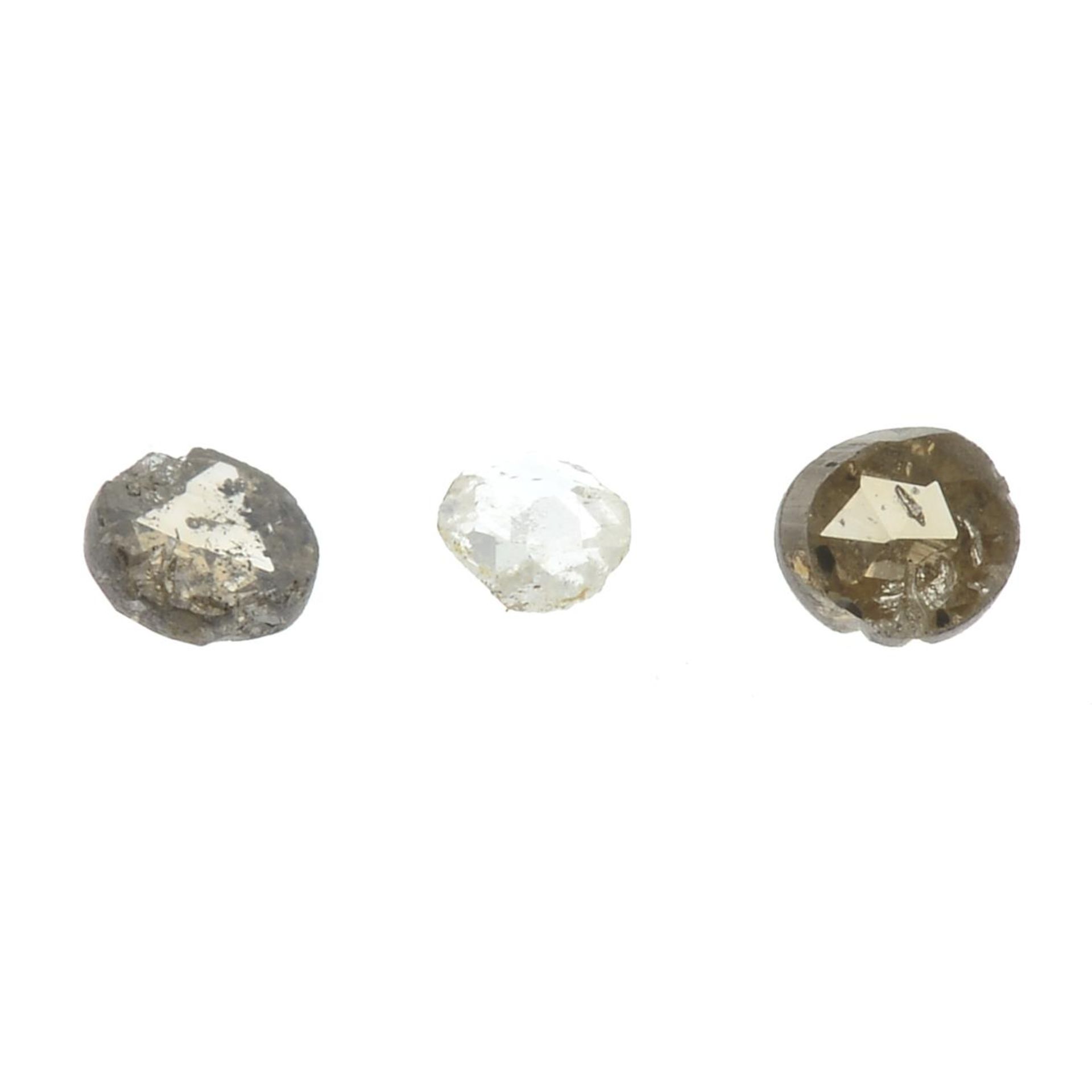 A small selection of rose-cut diamonds.
