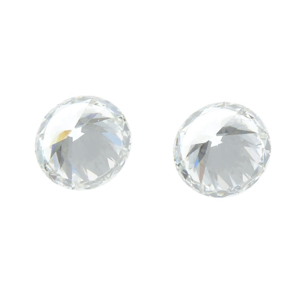 Two brilliant-cut diamonds. - Image 2 of 5