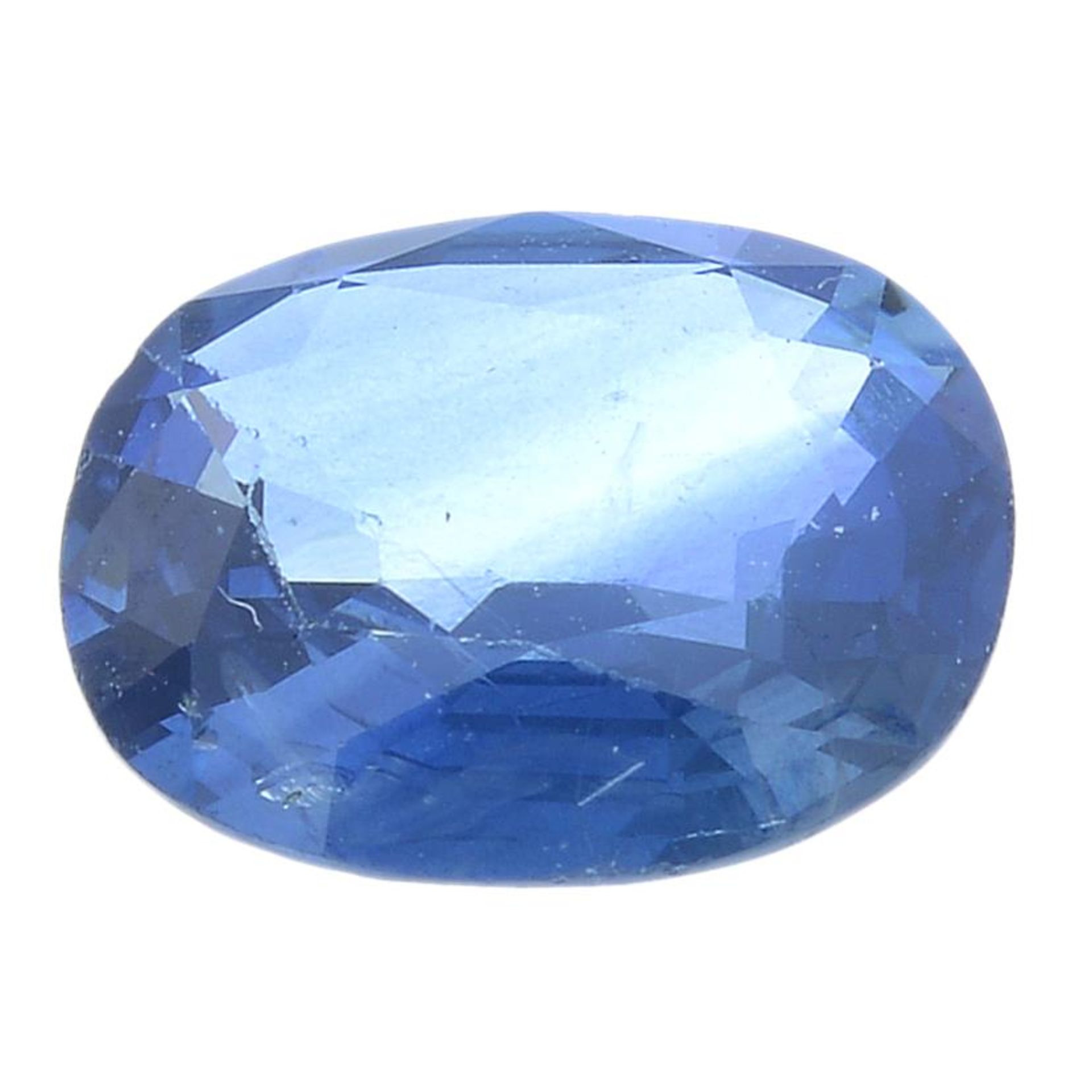 An oval-shape Thai sapphire.