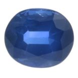 An oval-shape Thai sapphire.