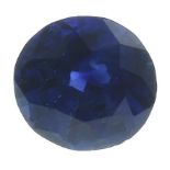 An oval-shape Sri Lankan sapphire.