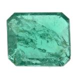 A rectangular-shape emerald.