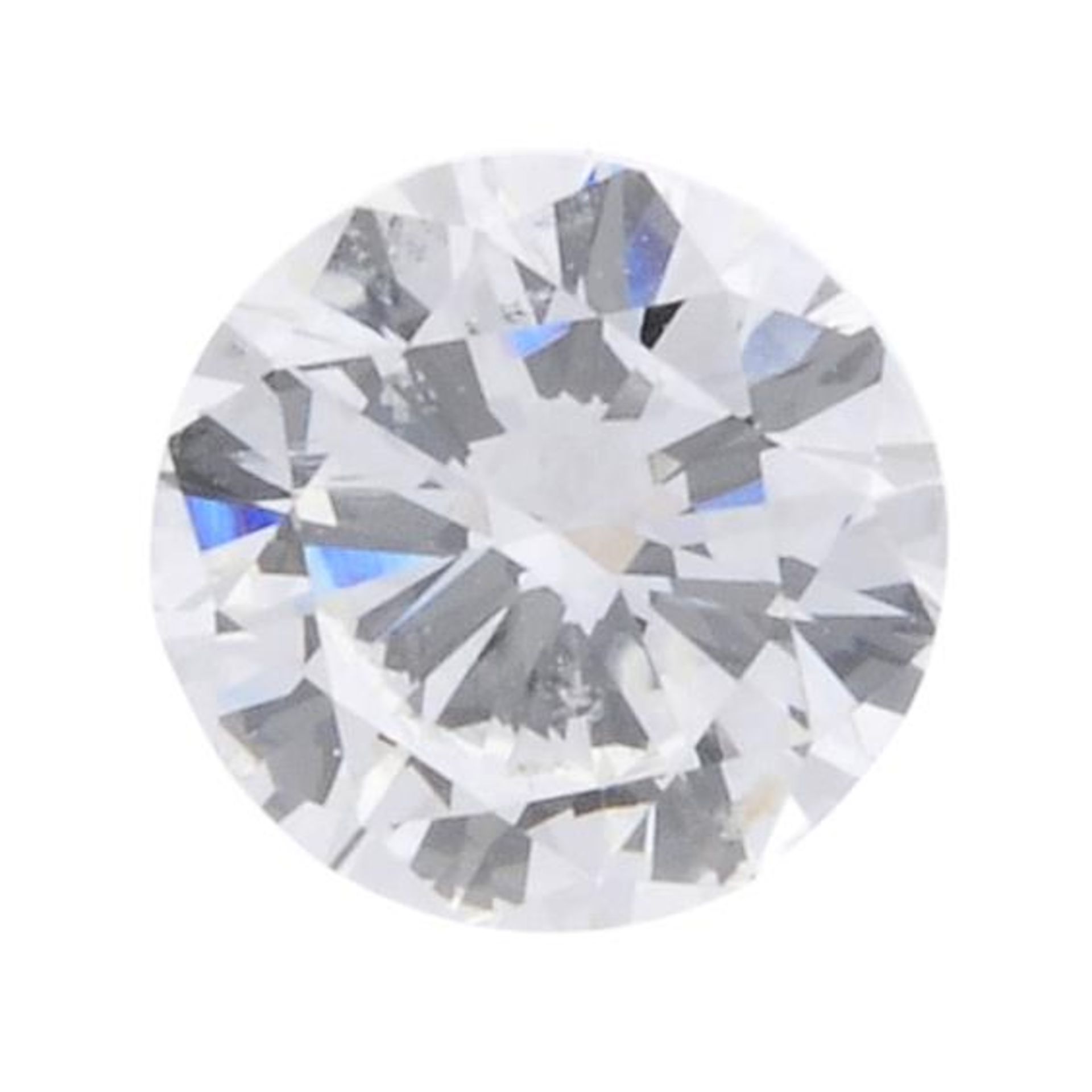 A round-brilliant cut diamond.