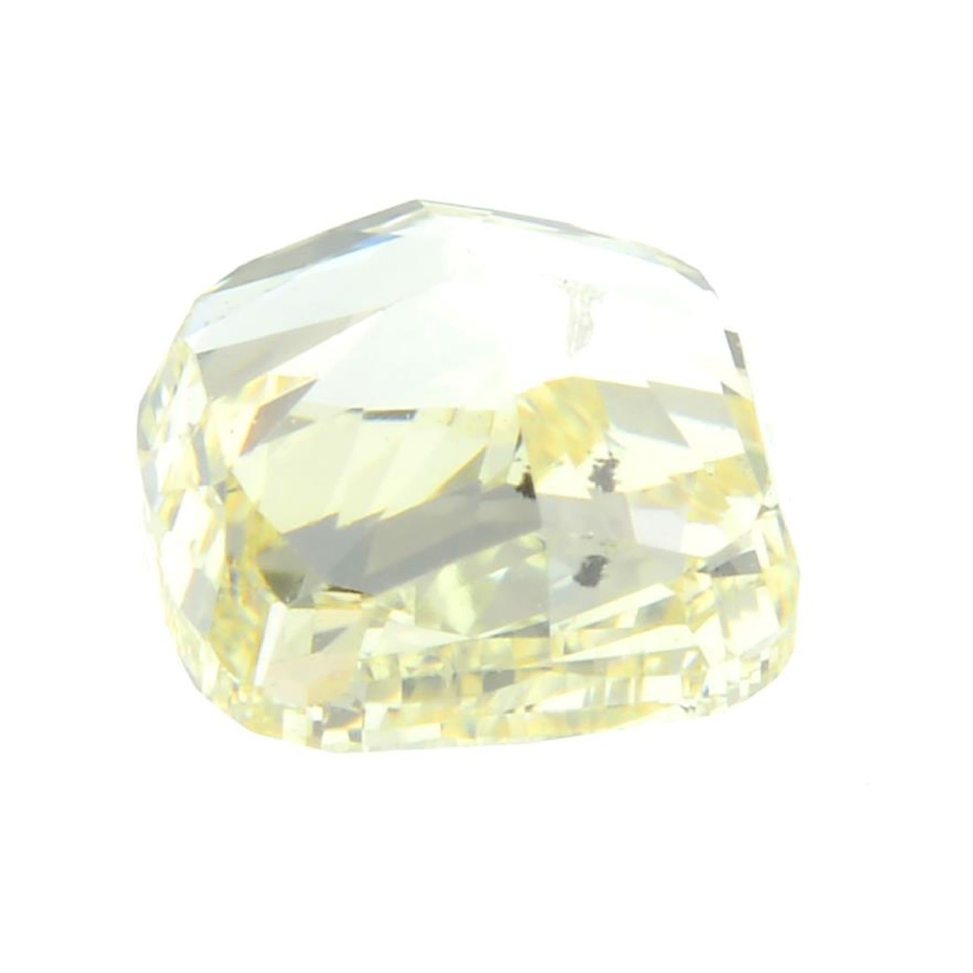 A square-shape natural Fancy Yellow diamond. - Bild 2 aus 3