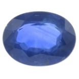 An oval-shape Thai sapphire.