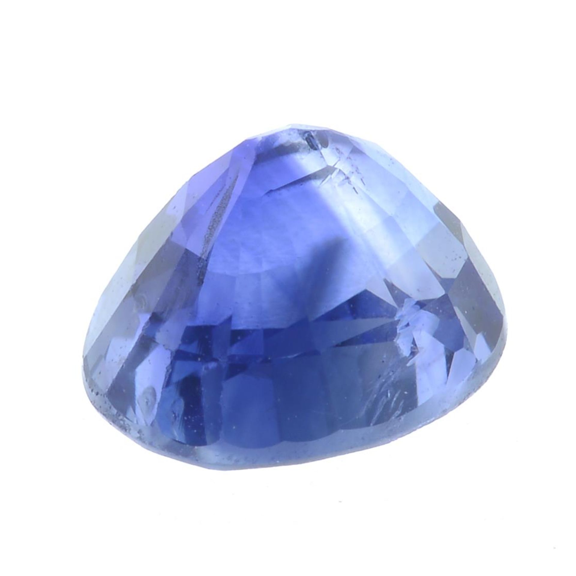 An oval-shape sapphire. - Bild 2 aus 4