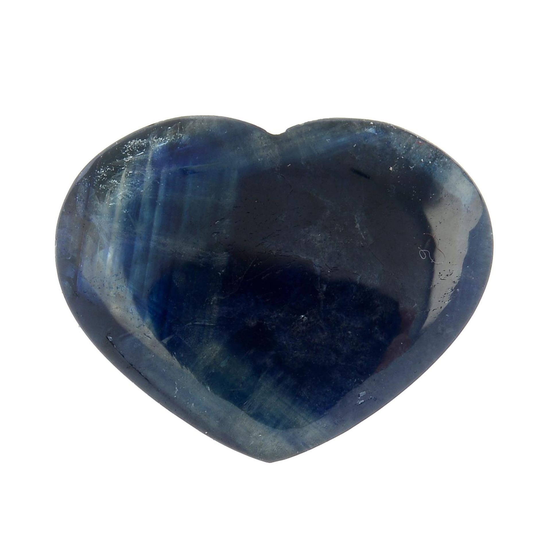 A heart-shape sapphire.