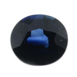 An oval-shape sapphire.