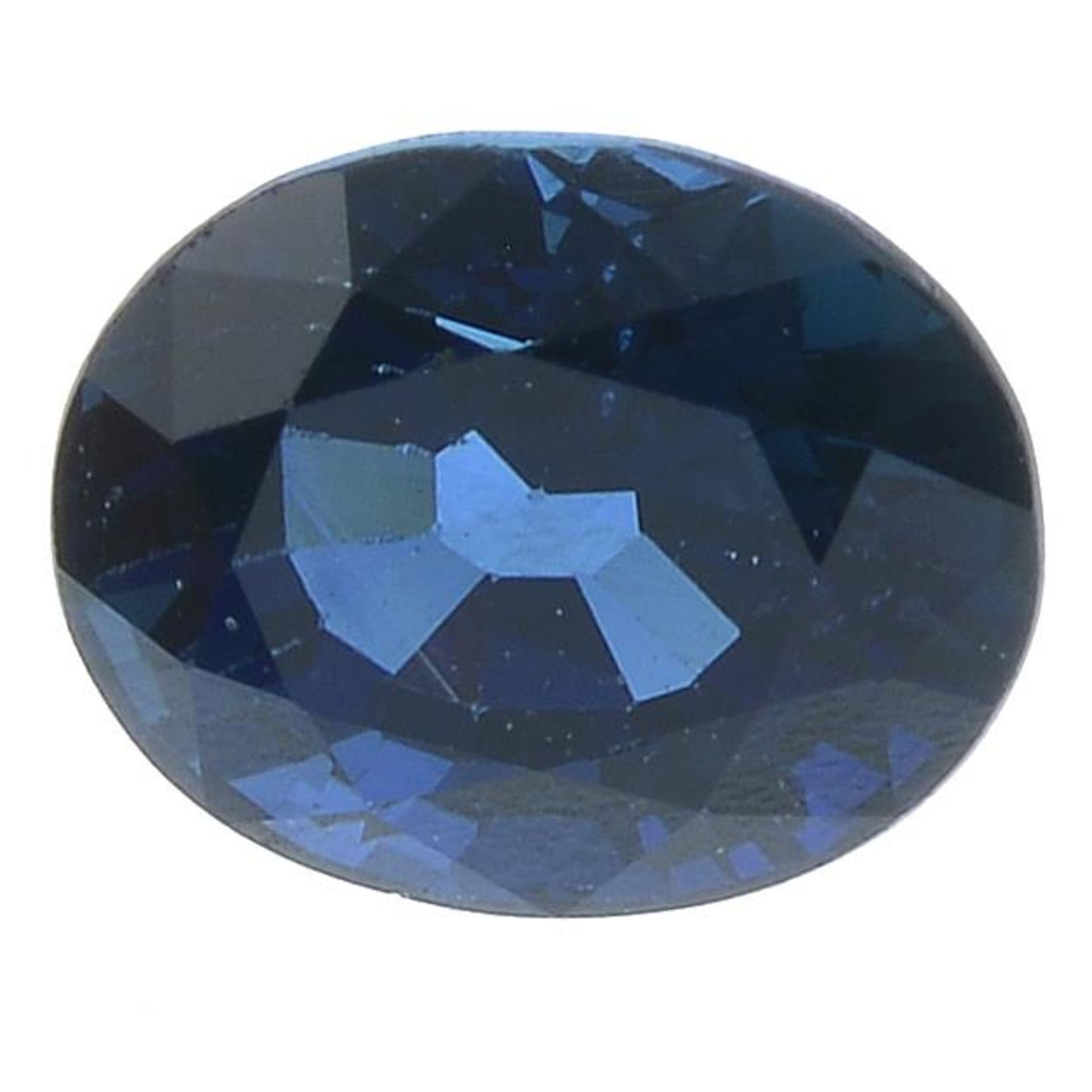 An oval-shape East-African sapphire.