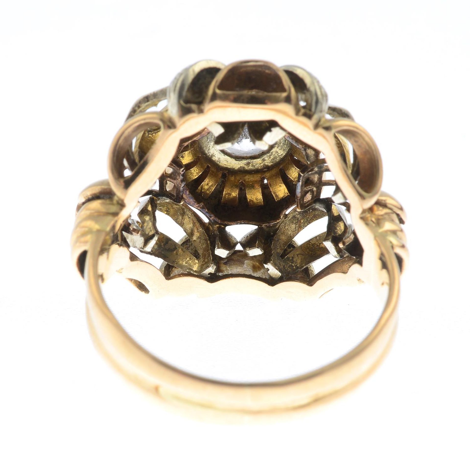 A colourless gem bi-colour ring.Stamped 750. - Bild 2 aus 2