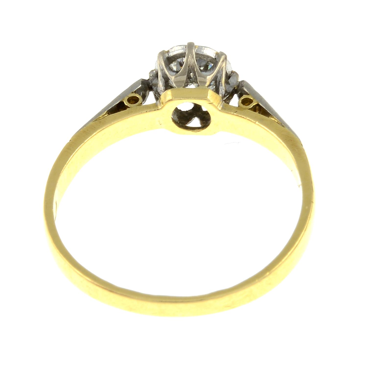 A brilliant-cut diamond single-stone ring, - Image 2 of 2