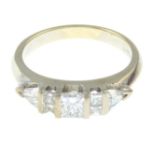 A diamond dress ring.Esitmated total diamond weight 0.75ct,
