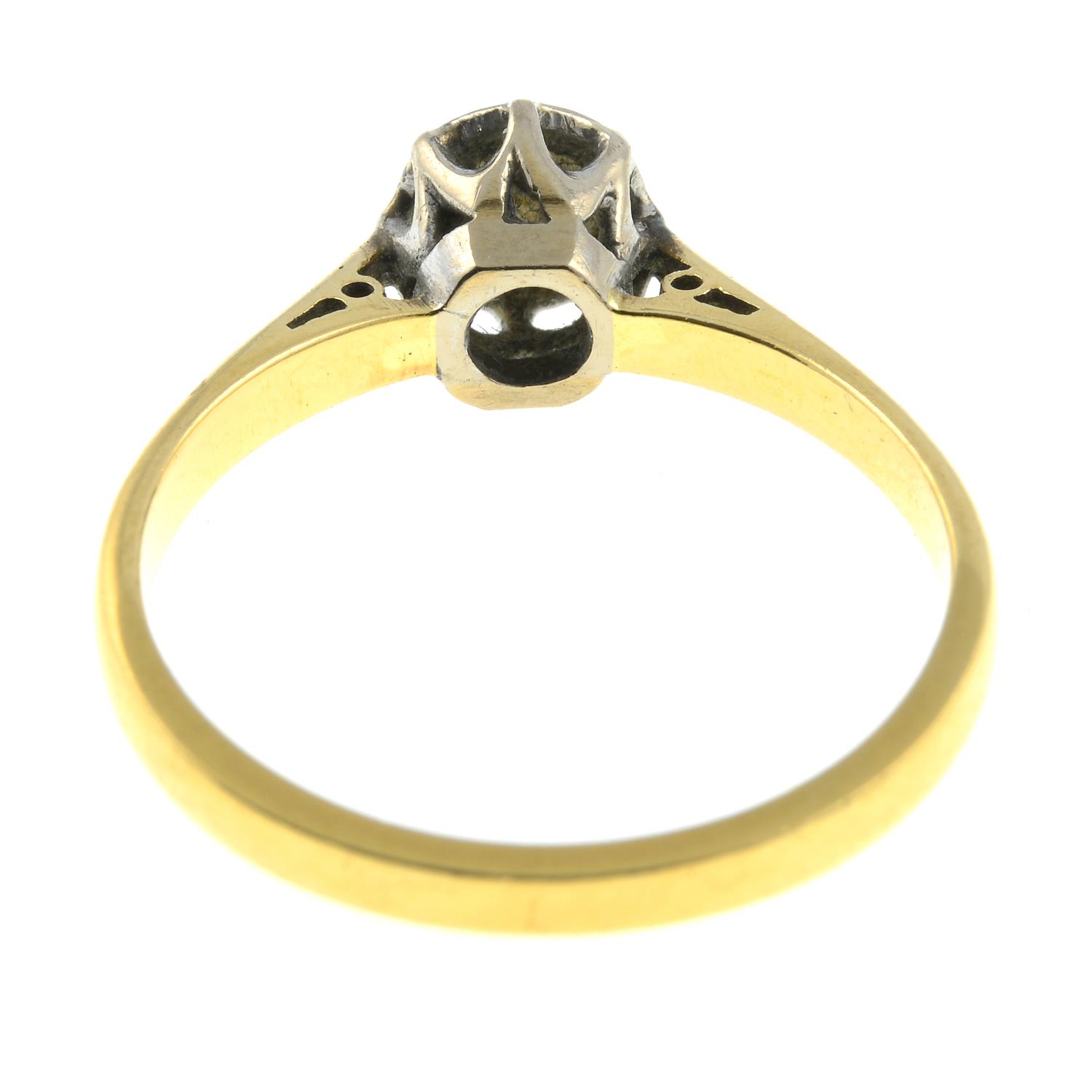 A diamond single-stone ring.Estimated diamond weight 0.30ct, K-L colour, SI clarity. - Image 2 of 2