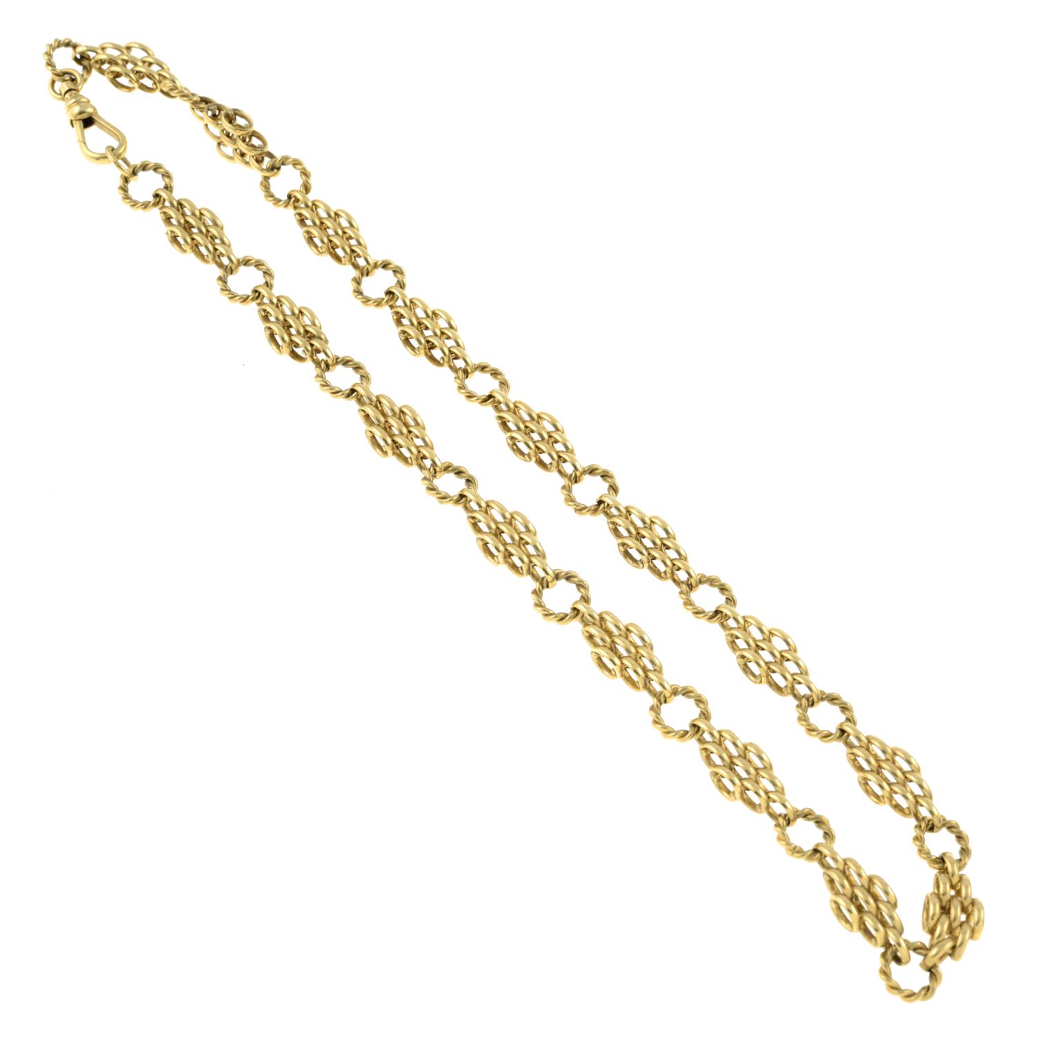 A 9ct gold necklace.Hallmarks for 9ct gold. - Image 2 of 2