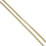 A 9ct gold chain.Hallmarks for London.Length 59cms.