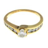 A diamond dress ring.Estimated total diamond weight 0.45ct,