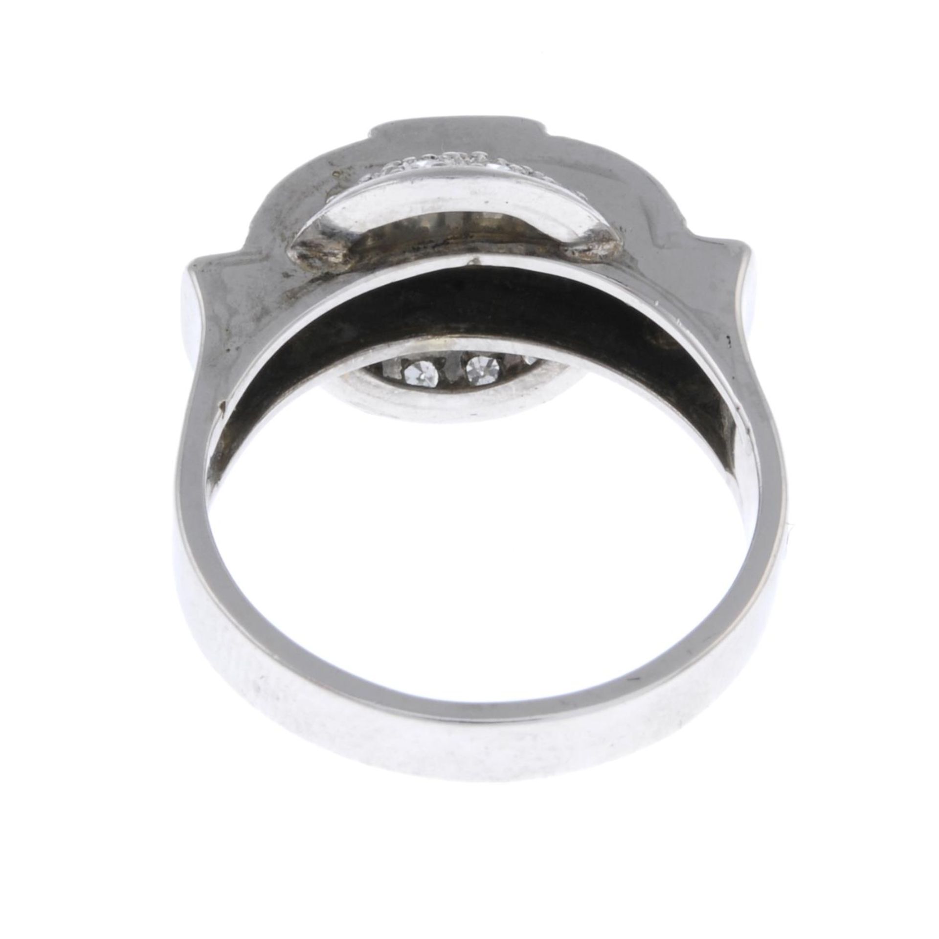 A mid 20th century diamond dress ring.Estimated total diamond weight 0.50ct, - Image 2 of 3